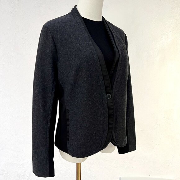 Simply Vera Vera Wang Wool Blend Office Blazer Size Petite Large / Dark Academia - Picture 14 of 14